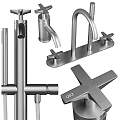 Modern Bathroom Kitchen Shower Faucet Designs With Handle Spray Head Fixtures 3d model