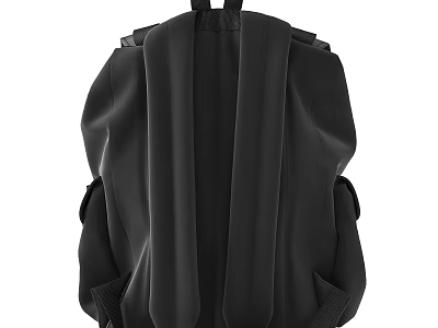 Durable Black Backpack With Comfortable Straps And Multiple Pockets For Daily Use 3d model
