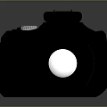 High Quality Digital SLR Camera Featuring Black Silhouette And Optical Lens