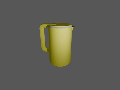 Yellow simple hot water bottle 3d model Yellow simple hot water bottle 3d model