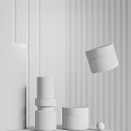 Elegant Perfume And Cosmetics Collection With Glass Jars Matte Bottles And Minimalist Design