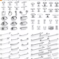 Modern Bathroom Small Accessories Including Metal Handles Knobs And Fittings In Various Styles