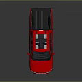 Red Modern Pickup Truck 3D Render With Sleek Front Fascia And Cargo Bed
