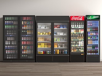 Freezer Refrigerator Cabinet Beverage Cabinet 3d model