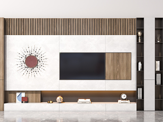 Modern TV background wall 3d model