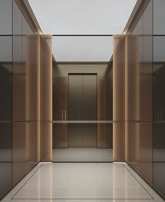 Modern elevator car 3d model