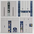 Modern Wardrobe Designs Featuring Grey Blue Tones Shelves Drawers and Storage Solutions