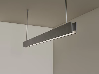 Modern Minimalist Long Pendant Light With Metal And Concrete Design For Interior 3d model