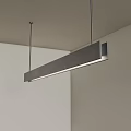 Modern Minimalist Long Pendant Light With Metal And Concrete Design For Interior