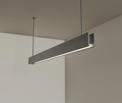 Modern Minimalist Long Pendant Light With Metal And Concrete Design For Interior 3d model