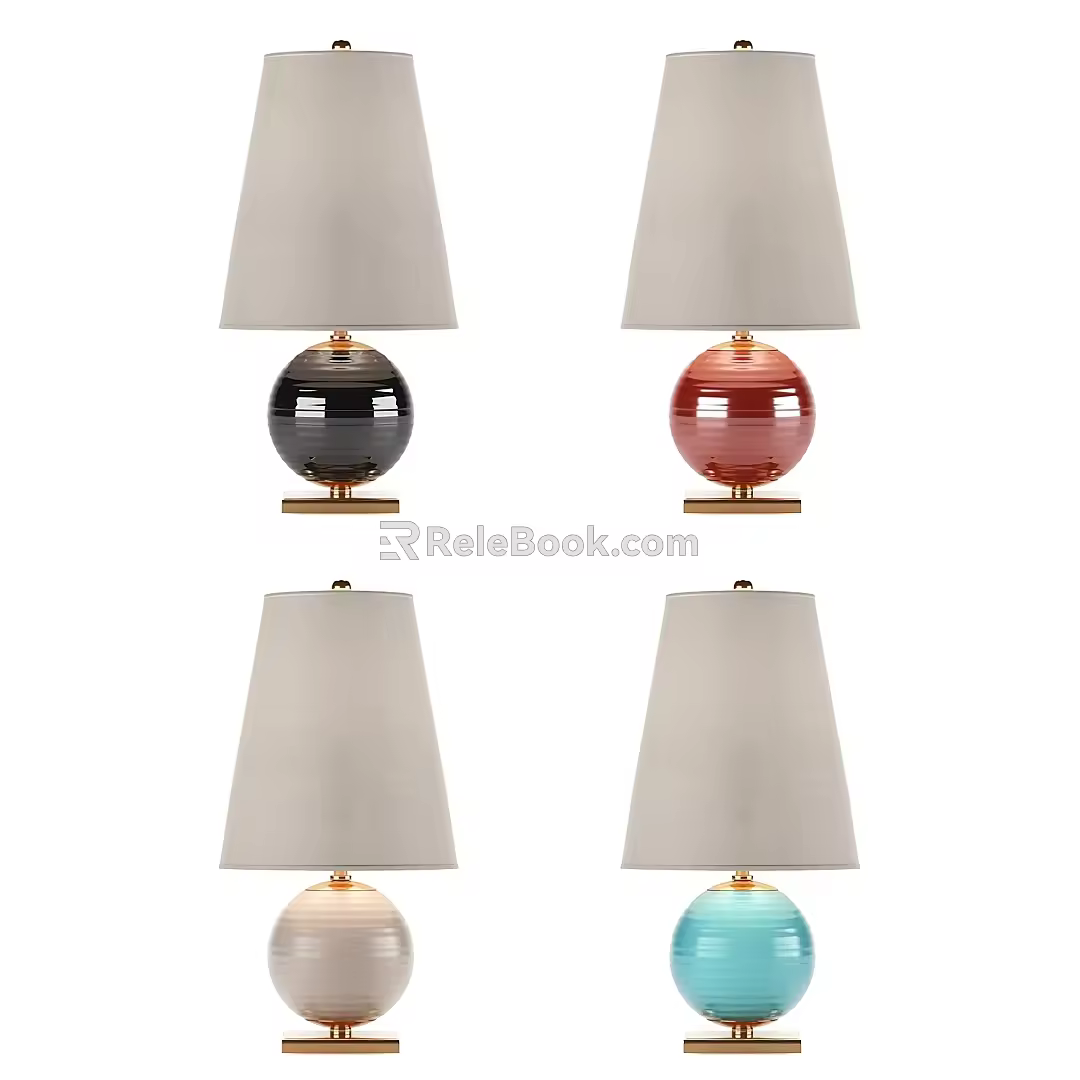 Table Lamp Metal Table Lamp Simple Table Lamp Lute 3d model