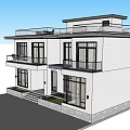 Modern Detached Villa Exterior Design Featuring Large Windows Balconies And Front Steps