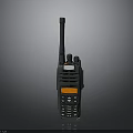 Portable Handheld Walkie Talkie Electronic Device With Antenna Keypad And Orange Display Screen
