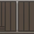 Modern Wooden Wardrobe Interior With Double Doors And Lattice Panel Design