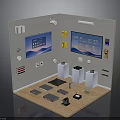 Modern Smart Home Control Panel Display With Touch Screens Buttons Sensors And Modules