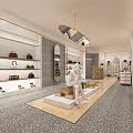 Stylish Modern Boutique Interior With Designer Bags Shoes Display Shelves Mannequin And Lighting