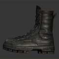 Durable Leather Work Boots With Thick Soles And Laces For Outdoor Use