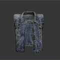 Stylish Classic Casual Denim Vest With Button Front And Lapel Design