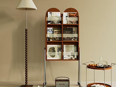 Modern Middle Ancient Decorative Bookshelf model