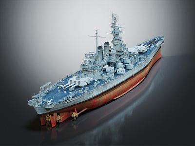 modern warship ship warship 3d model