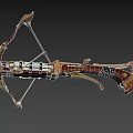 Cartoon crossbow game equipment toxic crossbow wooden crossbow bow arrow crossbow PBR material crossbow long range weapon cold weapon hunting 3d model