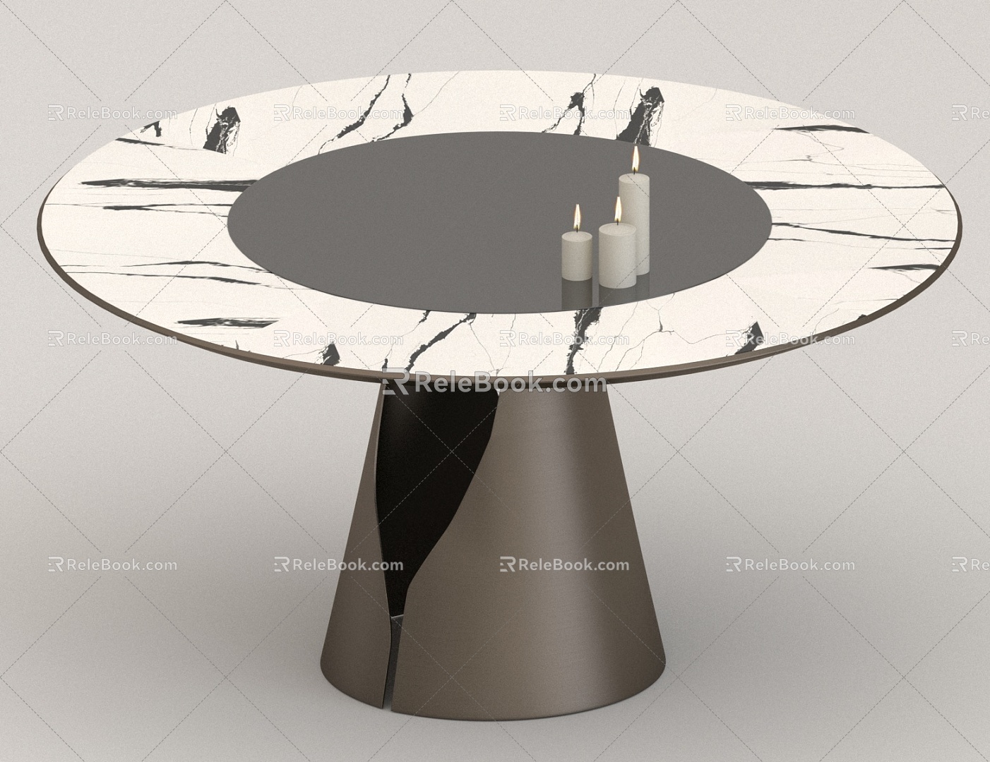 Round turntable table 3d model