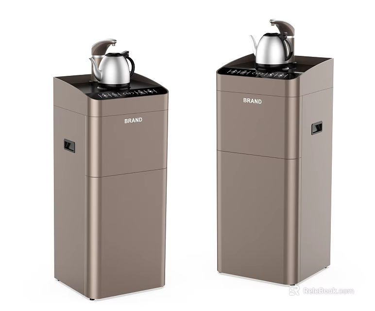 BRAVO Brown Vertical Household Electric Appliances With Stainless Steel Kettle 3d model 