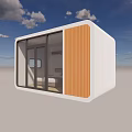 Modern Container Guest House With Glass Doors Wooden Panel And Cozy Bedroom Interior