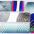 Colorful Glass Wall Decor With Spiral Wave Patterns Modern Artistic Home Decor Pieces