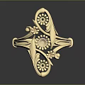 Elegant Gold Ring With Diamond Accents For Fashionable Clothing Accessories