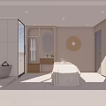 Elegant Modern Beauty Salon Interior With Massage Bed Bathtub Mirrors And Beauty Equipment