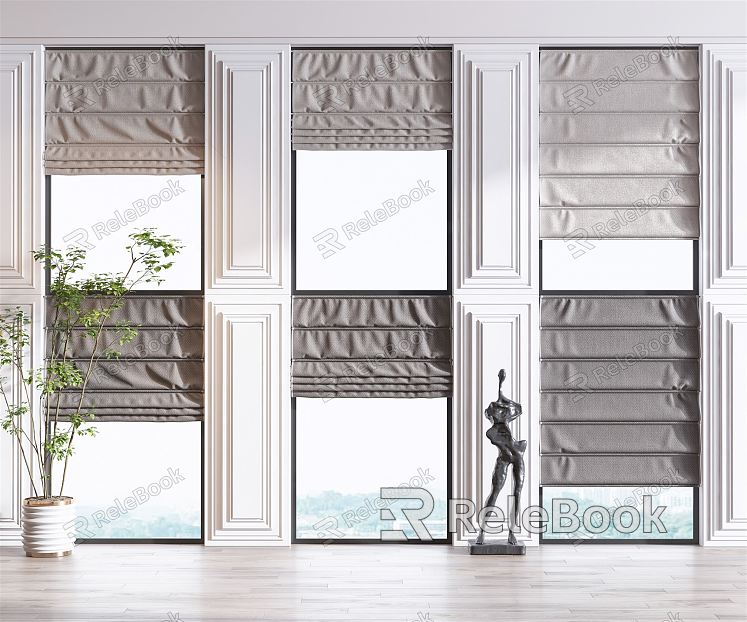 Modern roller shutter curtain combination bedroom living room roller shutter creative roller shutter model