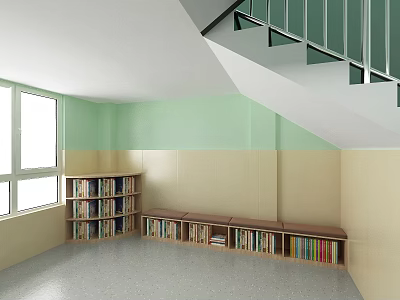 Book Corner Book Rack 3d model