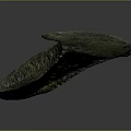 Ancient Bronze Sculpture Carving Artifact With Curved Shape And Green Patina