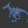 Detailed Dinosaur Sculpture with Saddle and Intricate 3D Carving Design Work