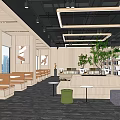 Modern Library Reading Area 3d model