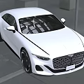 White Modern Sports Car With Sleek Lines Black Wheels And Unique Grille Design