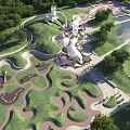 Modern Park 3d model