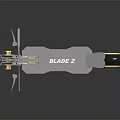 Modern Foldable Electric Scooter With Metallic Silver And Yellow Accents On Dark Reflective Surface