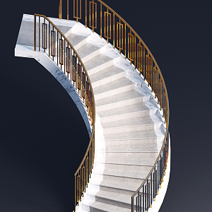 modern spiral staircase 3d model