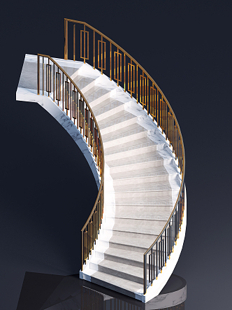 modern spiral staircase 3d model