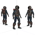 Virtual character game character old robot 3d model