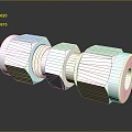 Pipe water pipe butt screw valve iron pipe pipe fitting flange tee joint pipe 3d model