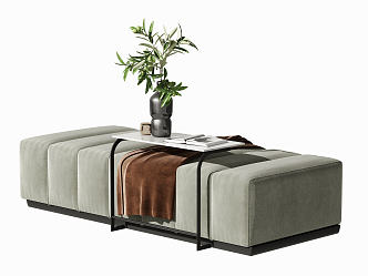 Modern sofa stool bed end stool leisure sofa 3d model