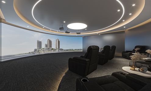 modern video room 3d model