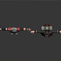 Two 3D Characters Arms Outstretched Gray Hair Brown Red Outfit Hat Dark Coat Backpack