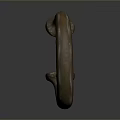 Ancient Bronze Artifact With Curved Ring Shape And Two Protruding Ends 3d model