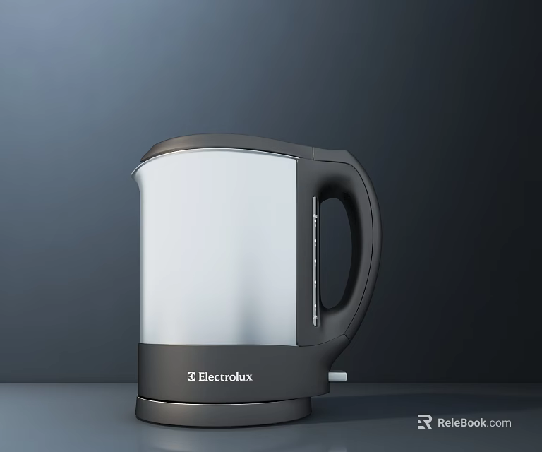 Electrolux Modern Electric Kettle with White Black Finish for Daily Household Use 3d model 