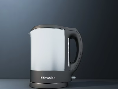 Electrolux Modern Electric Kettle with White Black Finish for Daily Household Use 3d model