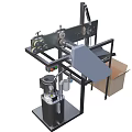 Sturdy Industrial Equipment With Stand Rollers Control Panel Tank And Cardboard Box